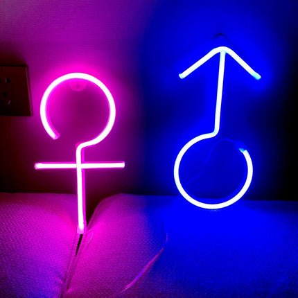 Neon LED Symbol kobiety na ścianę – 18 × 16 cm, USB/baterie – zdjęcie produktu