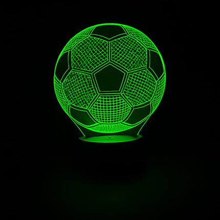 Lampka nocna LED 3D Piłka nożna – pilot, 16 kolorów, USB – zdjęcie produktu
