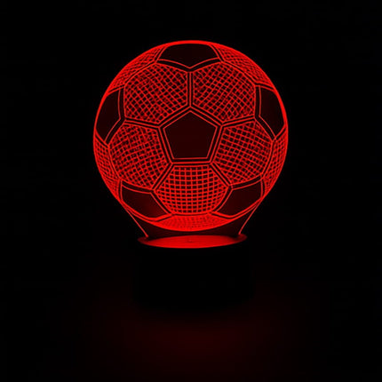Lampka nocna LED 3D Piłka nożna – pilot, 16 kolorów, USB – zdjęcie produktu