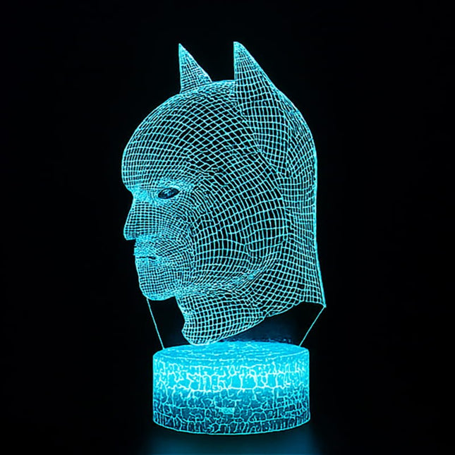 Lampka nocna LED 3D Batman – pilot, 16 kolorów, USB – zdjęcie produktu