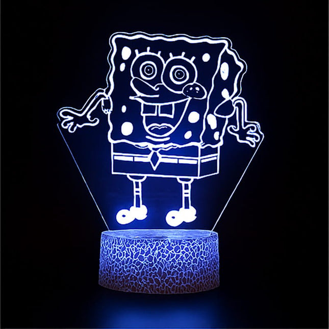 Lampka nocna LED 3D SpongeBob – pilot, 16 kolorów, USB – zdjęcie produktu
