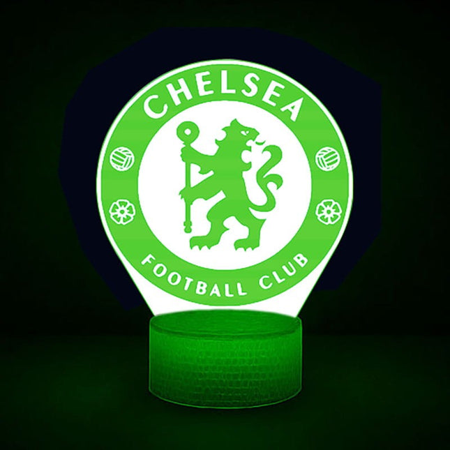 Lampka nocna LED 3D Chelsea FC – pilot, 16 kolorów, USB – zdjęcie produktu