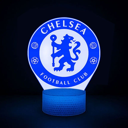 Lampka nocna LED 3D Chelsea FC – pilot, 16 kolorów, USB – zdjęcie produktu