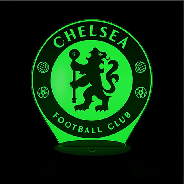 Lampka nocna LED 3D Chelsea FC – piłka – pilot, 16 kolorów, USB – zdjęcie produktu