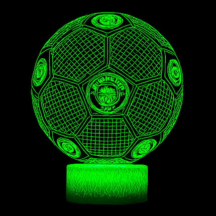 Lampka nocna LED 3D Manchester City – piłka – pilot, 16 kolorów, USB – zdjęcie produktu