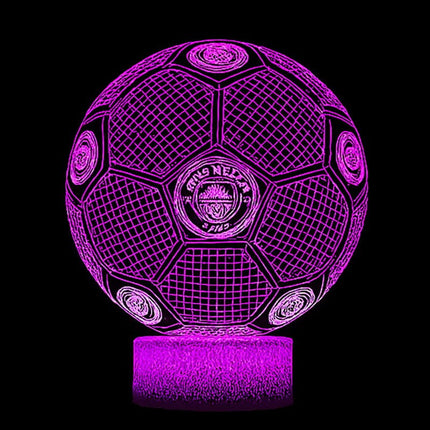 Lampka nocna LED 3D Manchester City – piłka – pilot, 16 kolorów, USB – zdjęcie produktu
