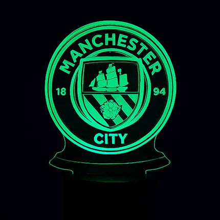 Lampka nocna LED 3D Manchester City – piłka – pilot, 16 kolorów, USB – zdjęcie produktu