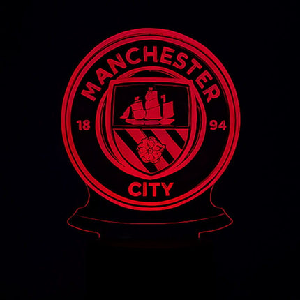 Lampka nocna LED 3D Manchester City – piłka – pilot, 16 kolorów, USB – zdjęcie produktu