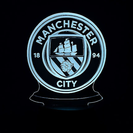 Lampka nocna LED 3D Manchester City – piłka – pilot, 16 kolorów, USB – zdjęcie produktu