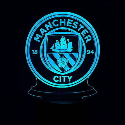 Lampka nocna LED 3D Manchester City – piłka – pilot, 16 kolorów, USB – zdjęcie produktu
