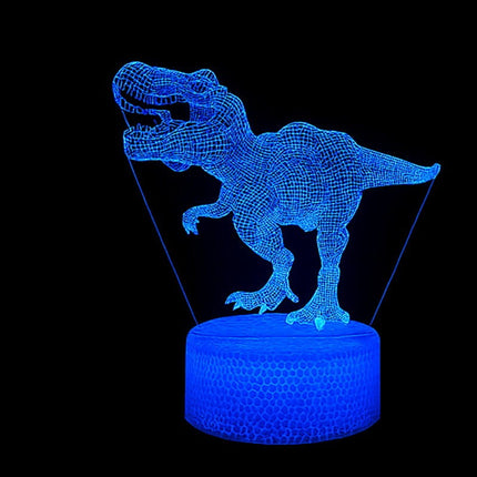 Lampka nocna LED 3D Dinozaur T-Rex – pilot, 16 kolorów, USB – zdjęcie produktu