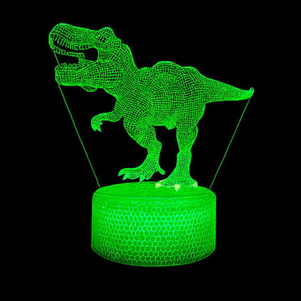 Lampka nocna LED 3D Dinozaur T-Rex – pilot, 16 kolorów, USB – zdjęcie produktu