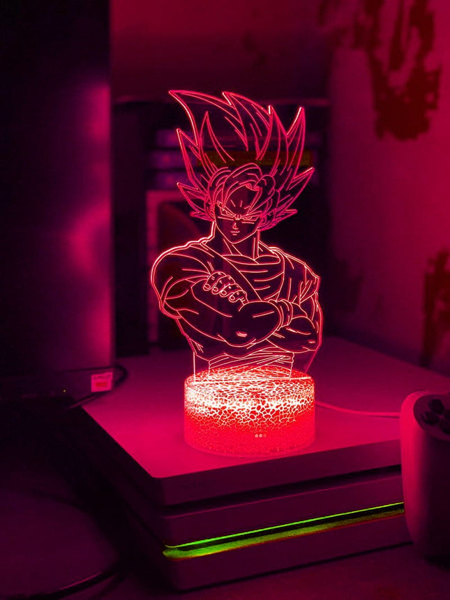 Lampka nocna LED 3D Dragon Ball – Son Goku – pilot, 16 kolorów, USB – zdjęcie produktu