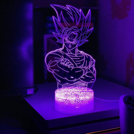 Lampka nocna LED 3D Dragon Ball – Son Goku – pilot, 16 kolorów, USB – zdjęcie produktu
