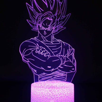Lampka nocna LED 3D Dragon Ball – Son Goku – pilot, 16 kolorów, USB – zdjęcie produktu