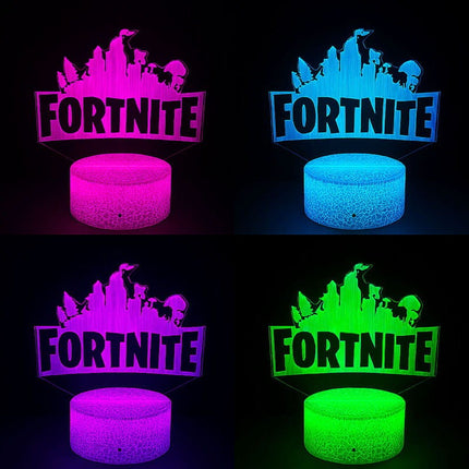 Lampka nocna LED 3D Fortnite – pilot, 16 kolorów, USB – zdjęcie produktu