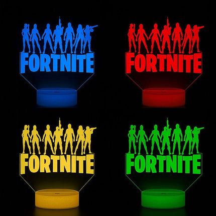 Lampka nocna LED 3D Fortnite – pilot, 16 kolorów, USB – zdjęcie produktu