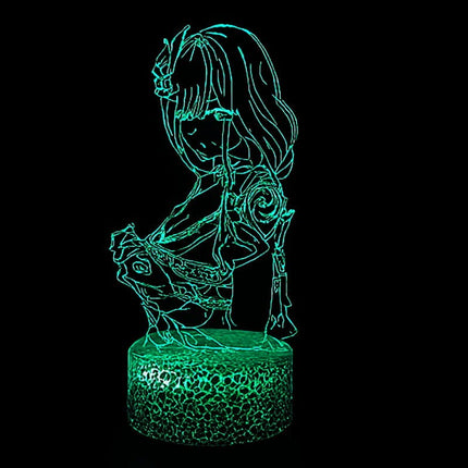 Lampka nocna LED 3D Genshin Impact – Raiden – pilot, 16 kolorów, USB – zdjęcie produktu
