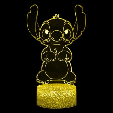 Lampka nocna LED 3D Lilo i Stitch – pilot, 16 kolorów, USB – zdjęcie produktu