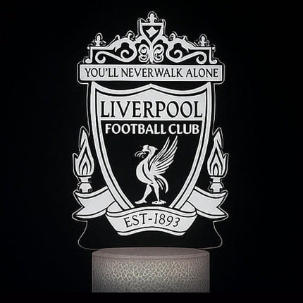 Lampka nocna LED 3D Liverpool FC – pilot, 16 kolorów, USB – zdjęcie produktu