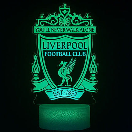 Lampka nocna LED 3D Liverpool FC – pilot, 16 kolorów, USB – zdjęcie produktu