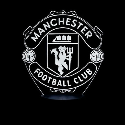 Lampka nocna LED 3D Manchester United – piłka – pilot, 16 kolorów, USB – zdjęcie produktu