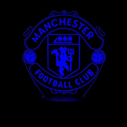 Lampka nocna LED 3D Manchester United – piłka – pilot, 16 kolorów, USB – zdjęcie produktu