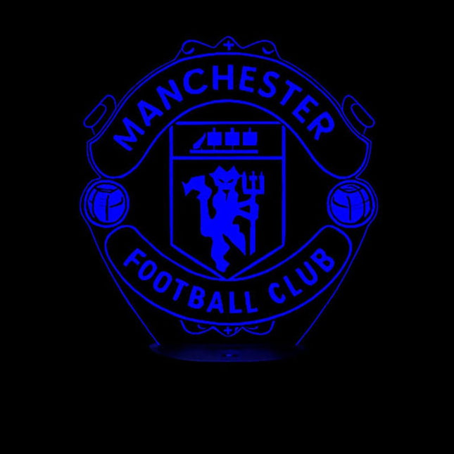 Lampka nocna LED 3D Manchester United – piłka – pilot, 16 kolorów, USB – zdjęcie produktu