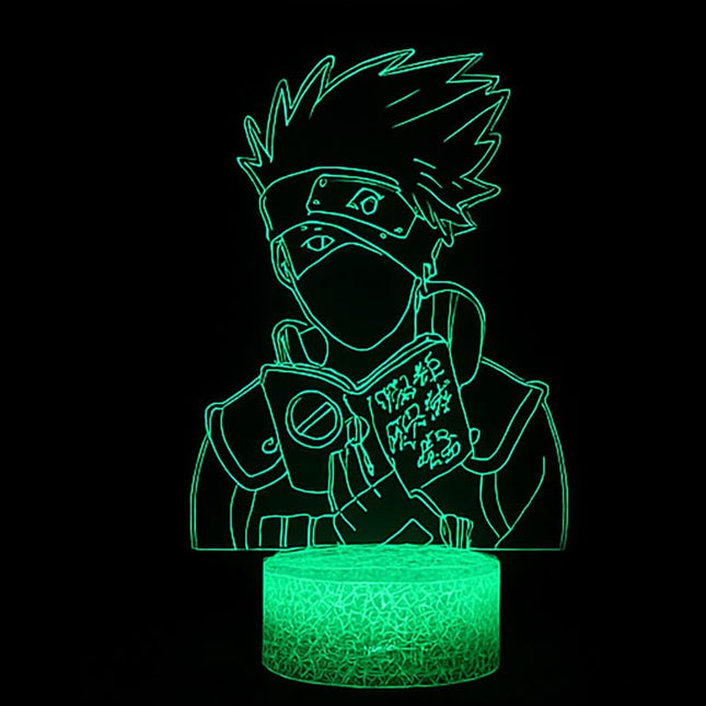 Lampka nocna LED 3D Naruto – Kakashi – pilot, 16 kolorów, USB – zdjęcie produktu