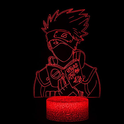 Lampka nocna LED 3D Naruto – Kakashi – pilot, 16 kolorów, USB – zdjęcie produktu