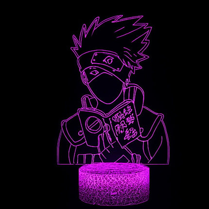 Lampka nocna LED 3D Naruto – Kakashi – pilot, 16 kolorów, USB – zdjęcie produktu