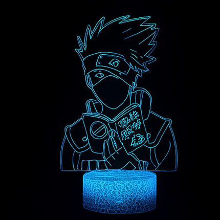Lampka nocna LED 3D Naruto – Kakashi – pilot, 16 kolorów, USB – zdjęcie produktu