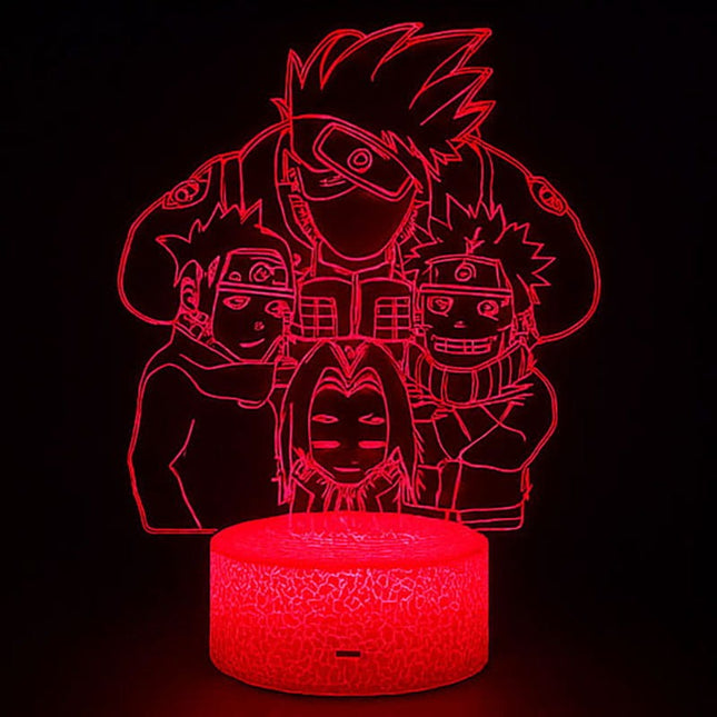 Lampka nocna LED 3D Naruto – Kakashi – pilot, 16 kolorów, USB – zdjęcie produktu