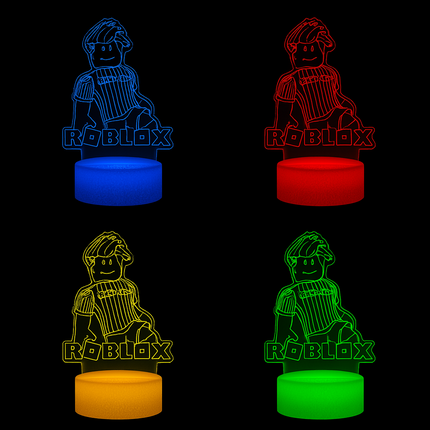 Lampka nocna LED 3D Roblox – pilot, 16 kolorów, USB – zdjęcie produktu