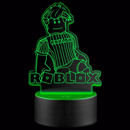 Lampka nocna LED 3D Roblox – pilot, 16 kolorów, USB – zdjęcie produktu