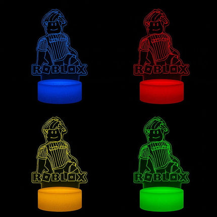 Lampka nocna LED 3D Roblox – pilot, 16 kolorów, USB – zdjęcie produktu