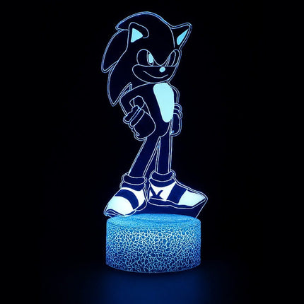 Lampka nocna LED 3D Sonic – pilot, 16 kolorów, USB – zdjęcie produktu