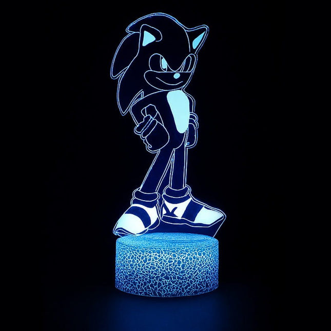 Lampka nocna LED 3D Sonic – pilot, 16 kolorów, USB – zdjęcie produktu