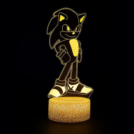 Lampka nocna LED 3D Sonic – pilot, 16 kolorów, USB – zdjęcie produktu