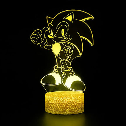 Lampka nocna LED 3D Sonic – pilot, 16 kolorów, USB – zdjęcie produktu