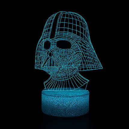 Lampka nocna LED 3D Star Wars – Darth Vader – pilot, 16 kolorów, USB – zdjęcie produktu