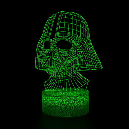 Lampka nocna LED 3D Star Wars – Darth Vader – pilot, 16 kolorów, USB – zdjęcie produktu