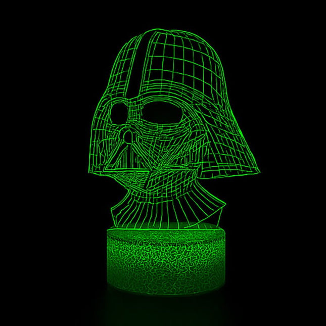 Lampka nocna LED 3D Star Wars – Darth Vader – pilot, 16 kolorów, USB – zdjęcie produktu