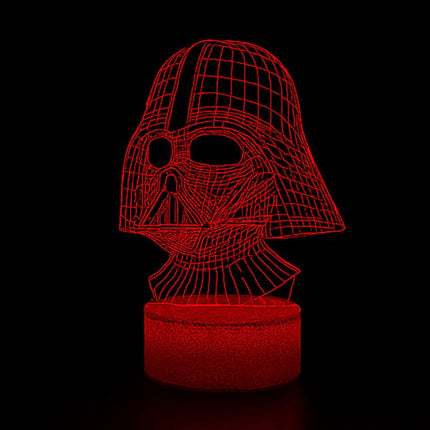 Lampka nocna LED 3D Star Wars – Darth Vader – pilot, 16 kolorów, USB – zdjęcie produktu