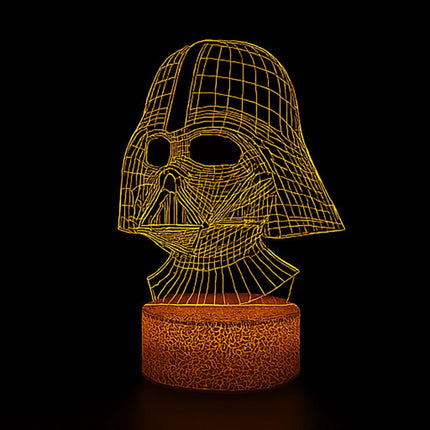 Lampka nocna LED 3D Star Wars – Darth Vader – pilot, 16 kolorów, USB – zdjęcie produktu