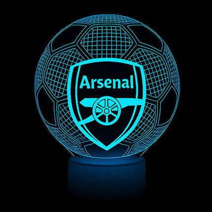 Lampka nocna LED 3D Arsenal FC – piłka – pilot, 16 kolorów, USB – zdjęcie produktu