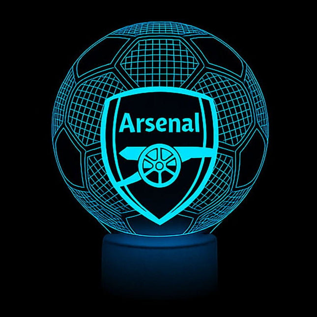 Lampka nocna LED 3D Arsenal FC – piłka – pilot, 16 kolorów, USB – zdjęcie produktu