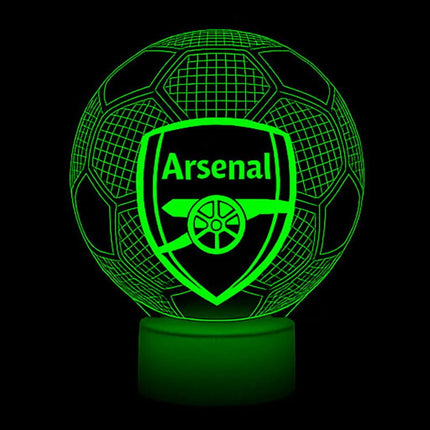 Lampka nocna LED 3D Arsenal FC – piłka – pilot, 16 kolorów, USB – zdjęcie produktu