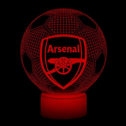 Lampka nocna LED 3D Arsenal FC – piłka – pilot, 16 kolorów, USB – zdjęcie produktu