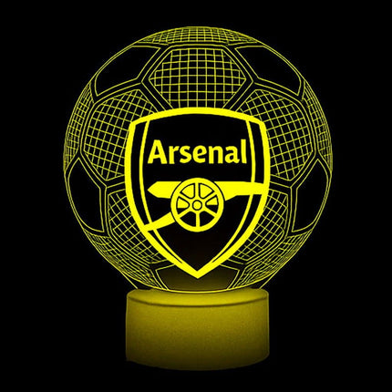 Lampka nocna LED 3D Arsenal FC – piłka – pilot, 16 kolorów, USB – zdjęcie produktu